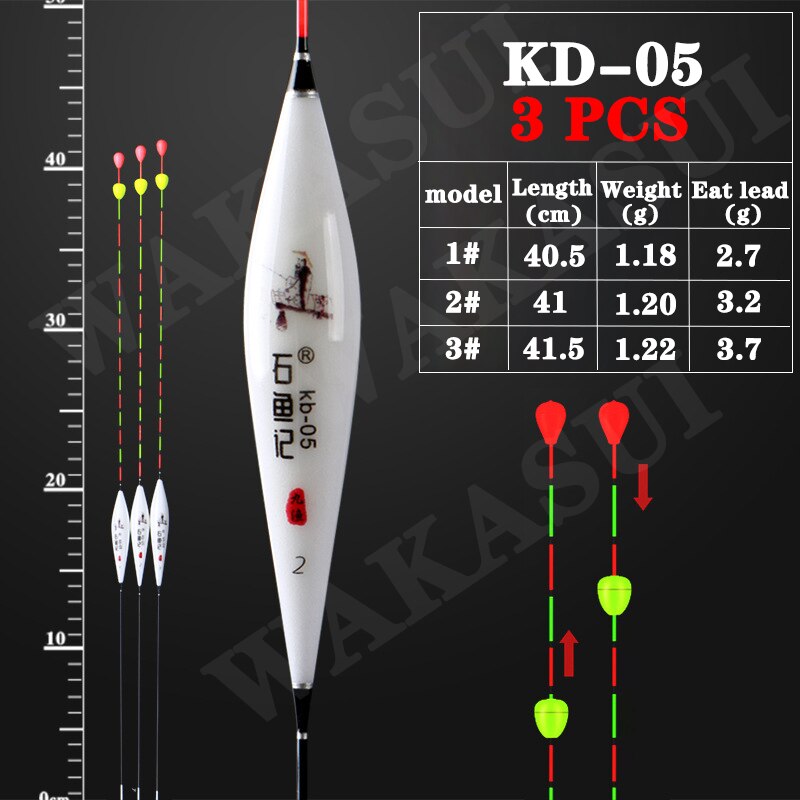 Flotadores de pesca de perlas flotantes, accesorios de caña de pescar de Material Nano llamativo para amantes de la pesca miopía, 3 unids/set por juego: B72-5-3PCS