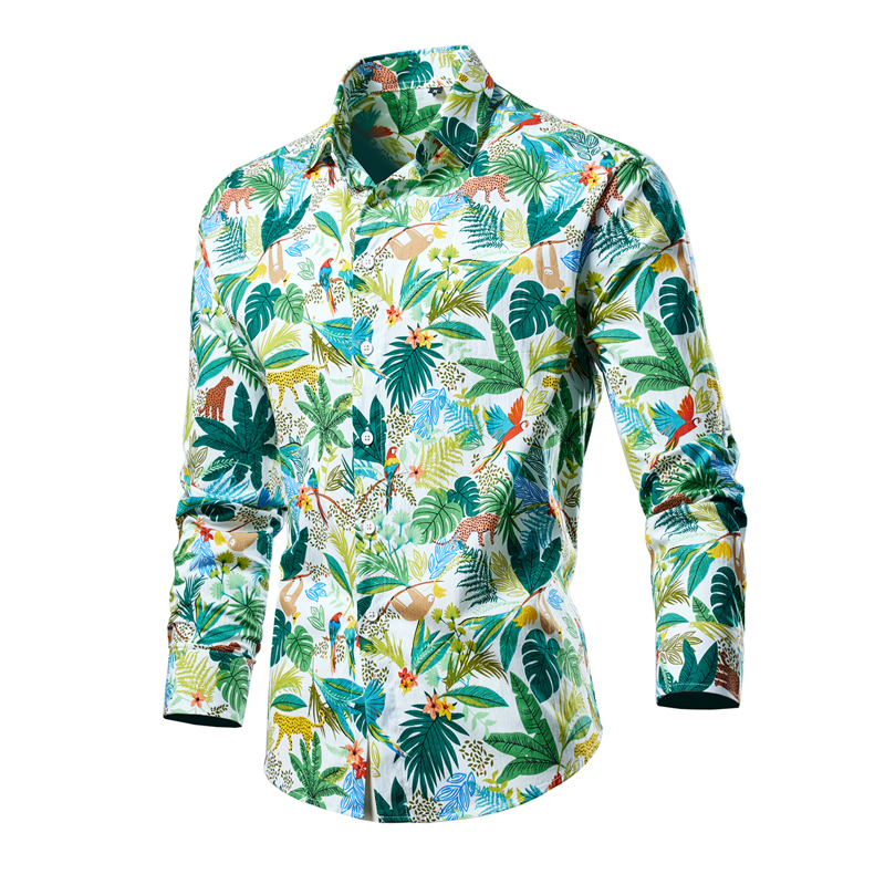 Chemise Hawaïenne à Manches sulfpour Homme, Vêtement en Coton Doux, Mince, de Luxe, Streetwear, à Revers, de ,