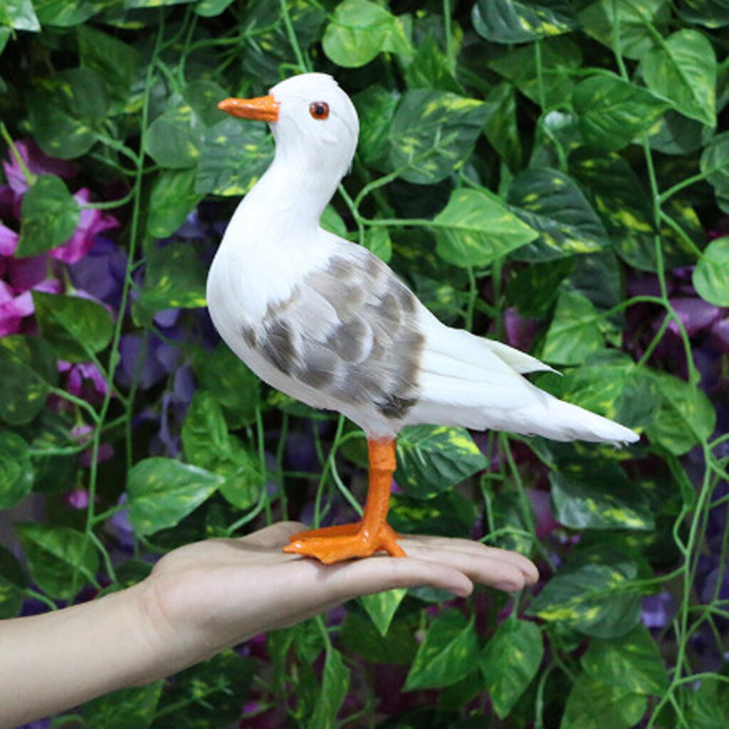Pájaro realista de gaviota de imitación, decoración de jardín vívida, accesorios para fotos, adorno
