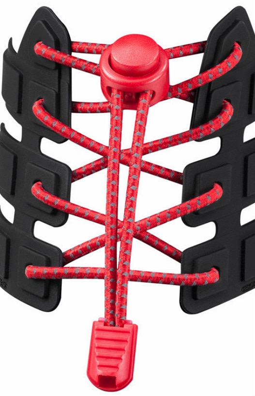 Nyeste uden binde snørebånd elastisk lås sko snørebånd løb jogging lærred sneakers trainer: Rød