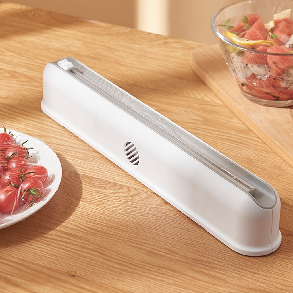 Food Wrapper Box Food Wrapping Film Dispenser Plastic Wall Hanging Preservative Film Storage Box