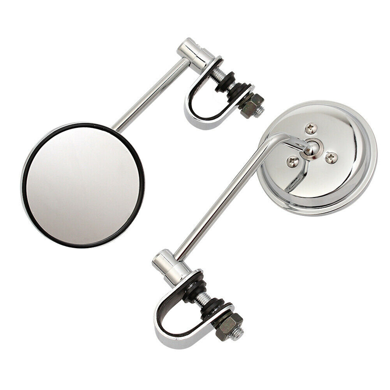 2 Stuks 7/8 "Stuur Ronde Achteruitrijcamera Zijspiegels Motorfiets Voor Bobber Cruiser Racer Cafe motorfiets accessoires