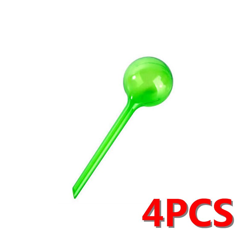 1/4PCS PVC Travel House Plant Self Watering Bulb Shape Waterer Globes Automatic Irrigation Lawn Garden Pot Planter Cans U3: 4PCS Green L