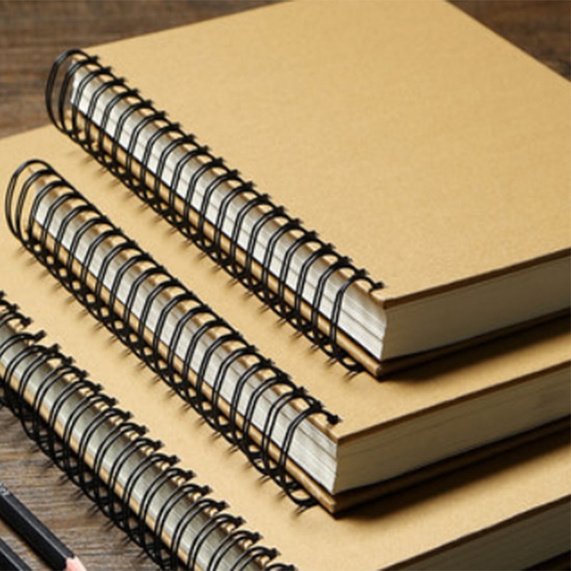 8K 16K Sketchbook Thicken Kraft Paper Notebook Sketch Painting Diary Journal Student watercolor Note Pad Book Memo