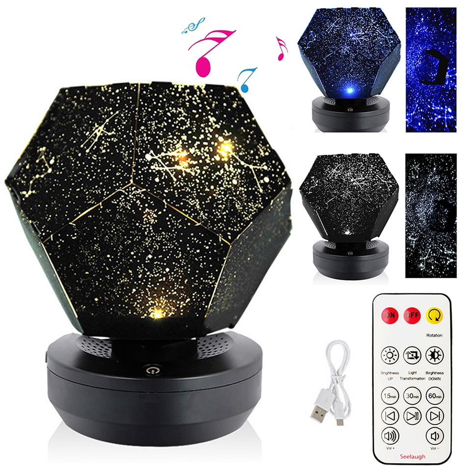 Galaxy projektori huoneeseen tähtitaivas lamppu diy alkuperäinen planetaario lapsille makuuhuone koristevalo kaukosäädin katso