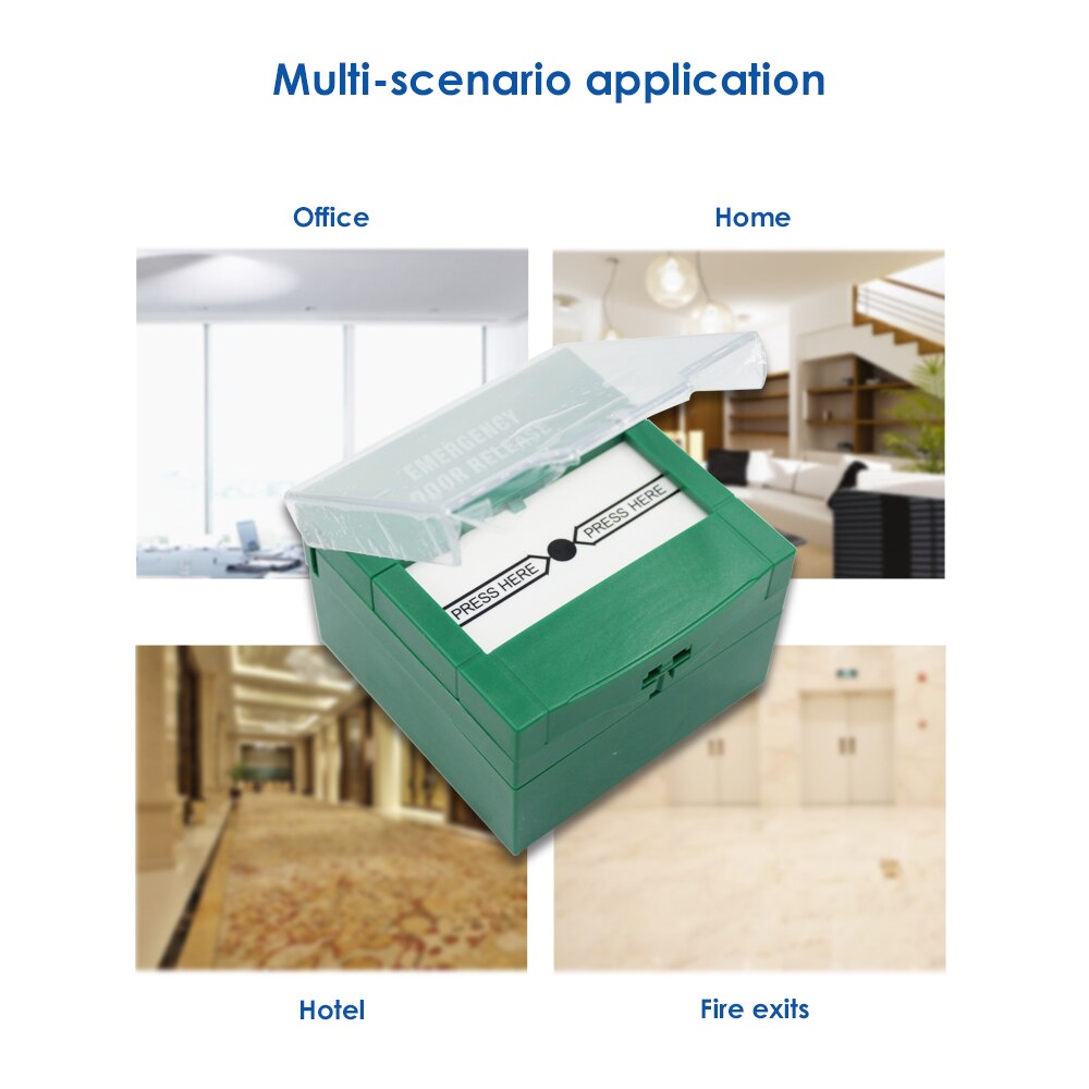 Glass Break Fire Alarm switch Fire Emergency Door Release Urgent Button RB86 Exit Release Switch With Cover