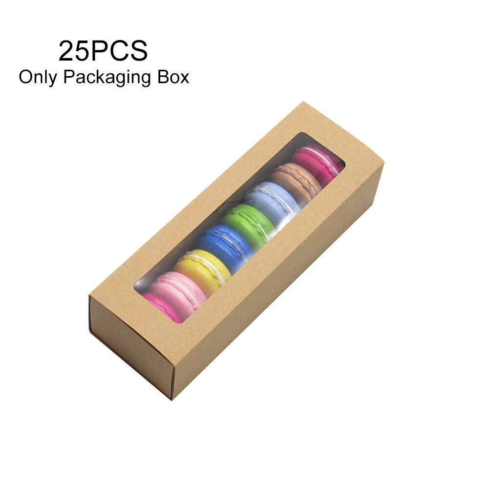 25pcs Packaging Box Mini Cupcakes Storage Case Wedding Bakery Party Multi-Purpose Clear Window Wrapping For Macaron Durable