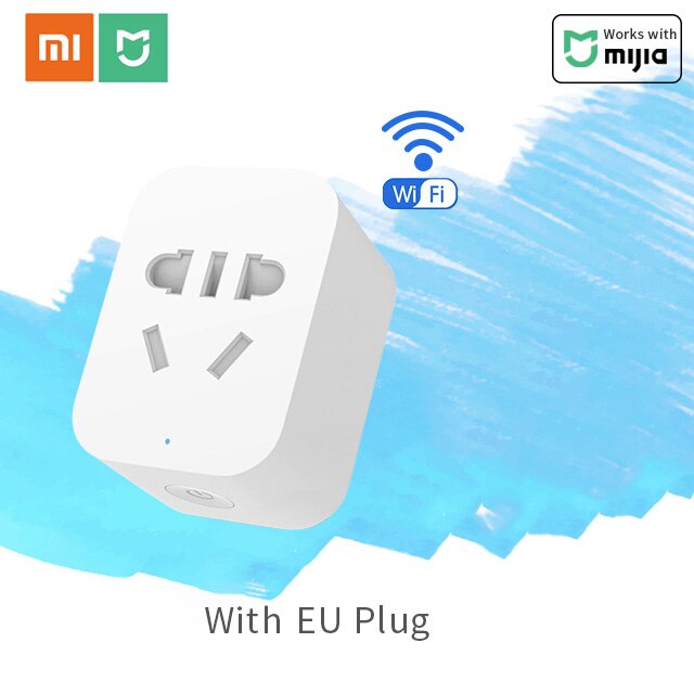 Xiaomi Mi Smart Socket Mijia Smart home plug wifi or ZigBee Version APP Remote Control Power Detection Work with Mi home APP: WiFi Socket  EU