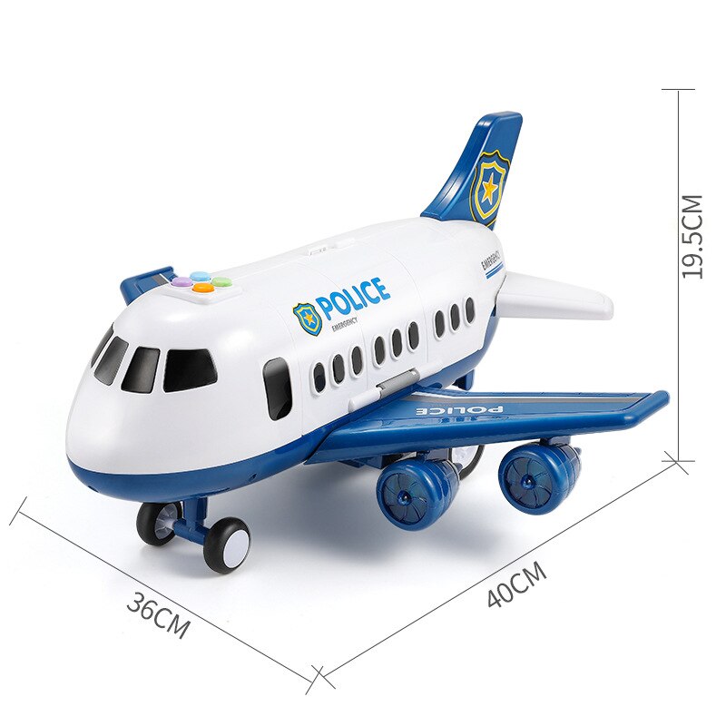 Kinderen Speelgoed Vliegtuig Grote Jongen Baby Politie Legering Auto Parkeerplaats Grote Vliegtuig Model Speelgoed Auto