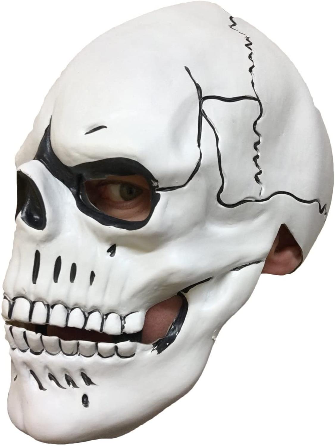 Latex Skull Mask With Moving Mouth Spectre Mask Halloween Fancy Dress Costume 007