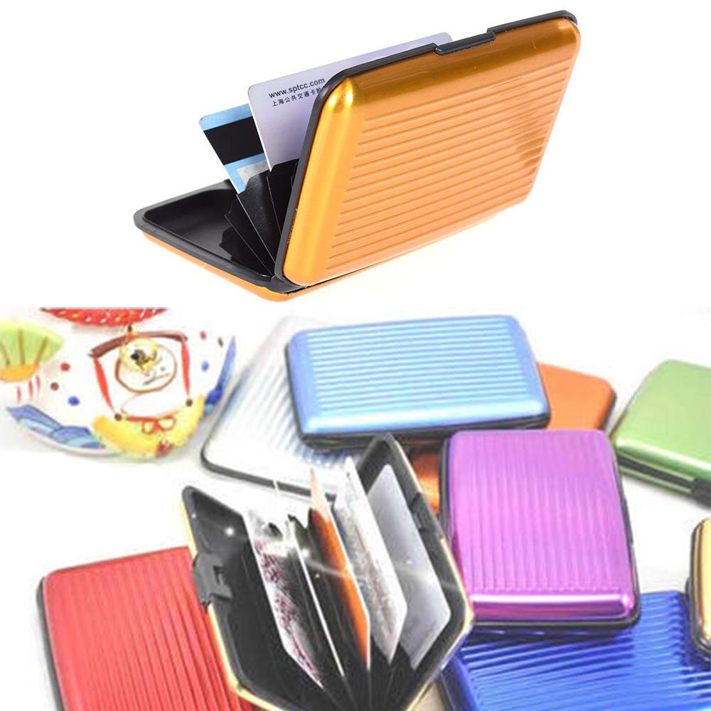 Aluminum Metal Wallet Business ID Credit Card Case Holder Anti RFID Scanning Card ID Holders for Men and Women