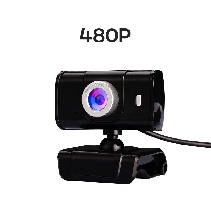 1080P Webcam Met Microfoon Full Hd Video Webcam Computer Randapparatuur Usb Web Camera Voor Laptops Desktop Webcam Camera: 480P