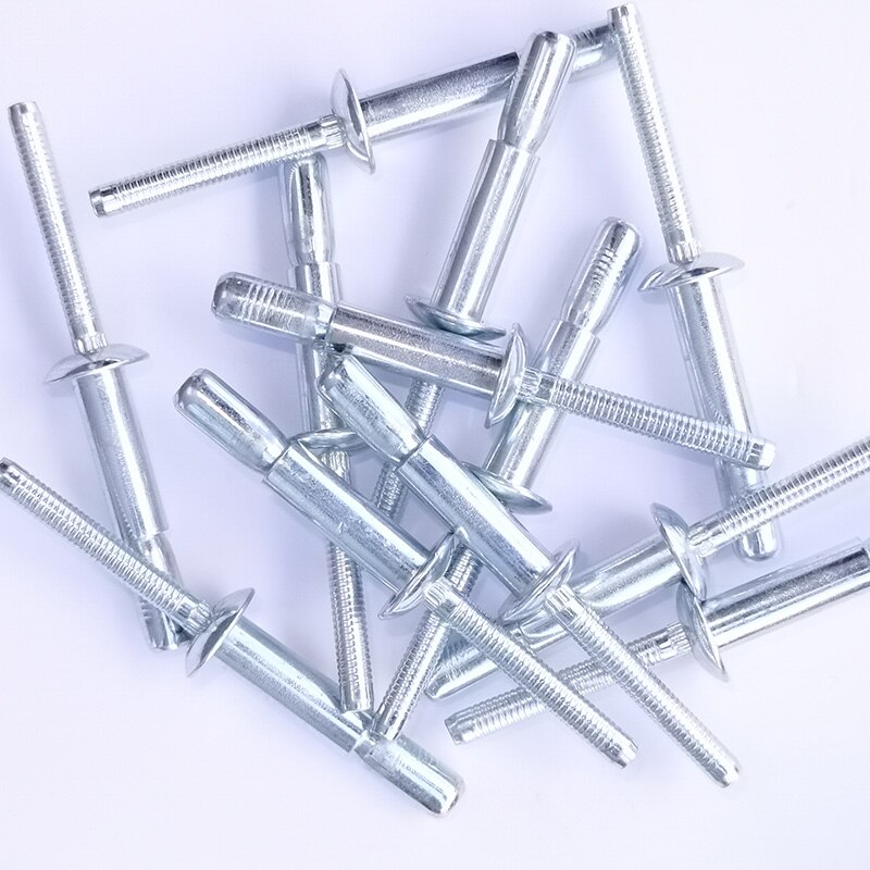 50PCS High Strength Structural Blind Rivet Carbon Steel Rivet Dome Head 4.8x10 4.8x14 6.4x14 6.4x20 9.6x21mm