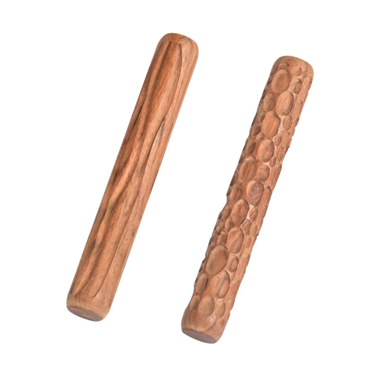 2Pcs Clay Modeling Pattern Rollers, Cobblestone Wood Grain Pattern Clay Rolling Pin Textured Hand Roller Pottery Tools