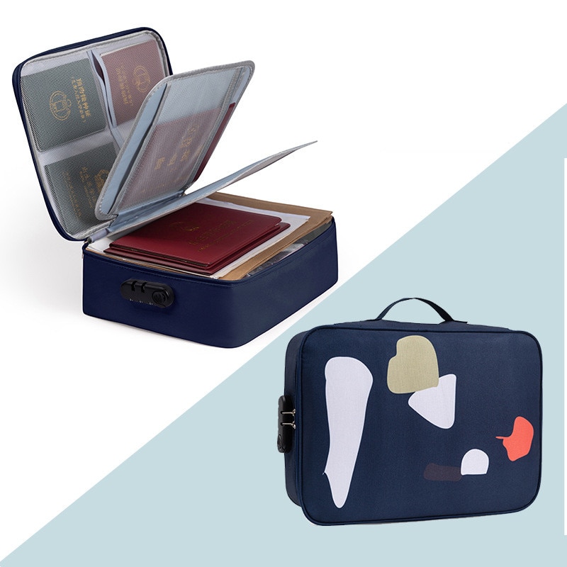 Porte-documents étanche de grande capacité pour hommes, pochette de documents A4, sacs à main d'affaires, certificat d'organisation du téléphone, sacs à serrure combinée