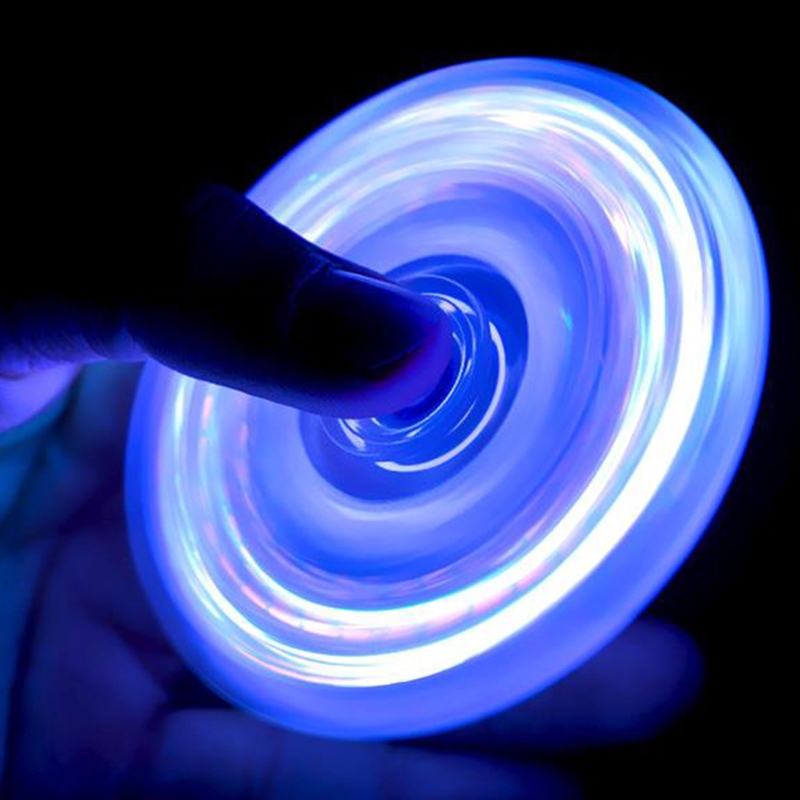 LED Light Fidget Spinner,Rainbow Fidget Toy Light Finger Hand Spinner