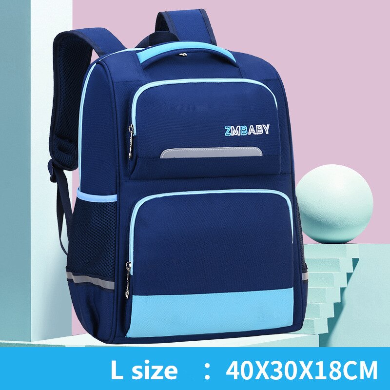 Kinderen Orthopedische Schooltassen Voor Tieners Meisjes Jongens Rugzak Kinderen School Rugzakken Primaire Schooltas Satchel Mochilas: L sky blue