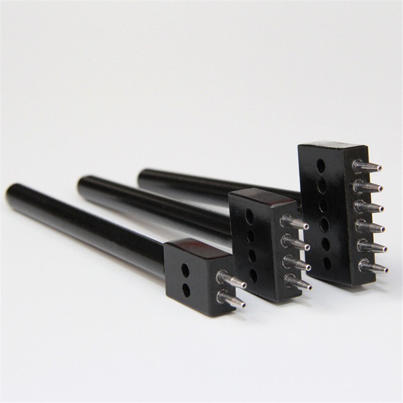 Leather Hole Punch Craft Tool – 1/2/4/6 Prong DIY Diamond Lacing Stitching Punch Set