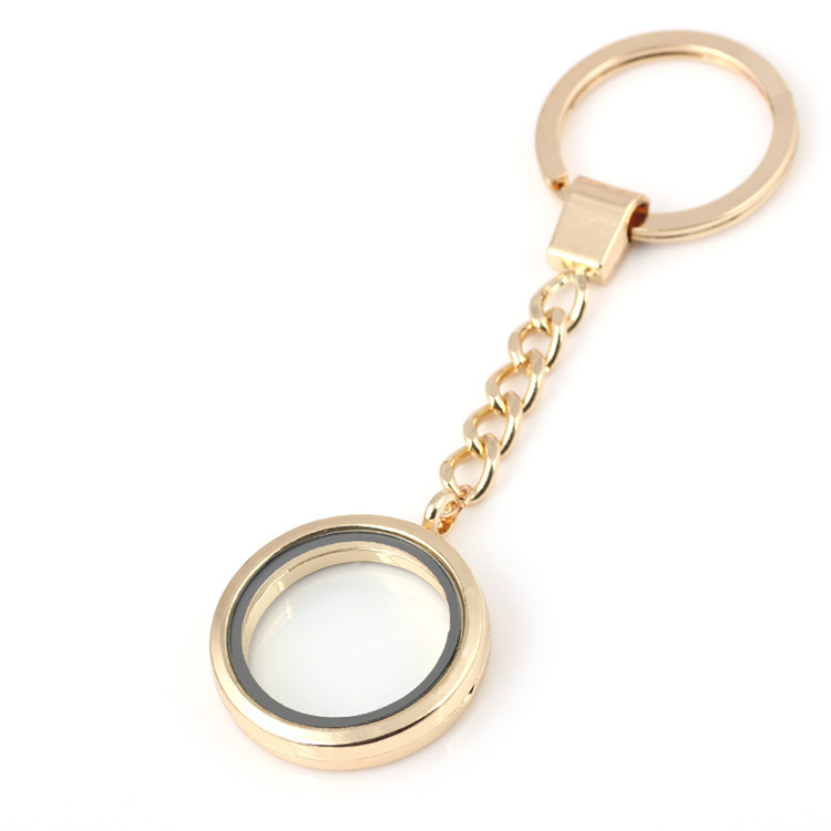 10Stck 30mm Runde Speicher Foto Relicario Schwimm Medaillon Anhänger Keychain Wohnzimmer Medaillon llavero Schlüsselring Schmuck Machen: Grau
