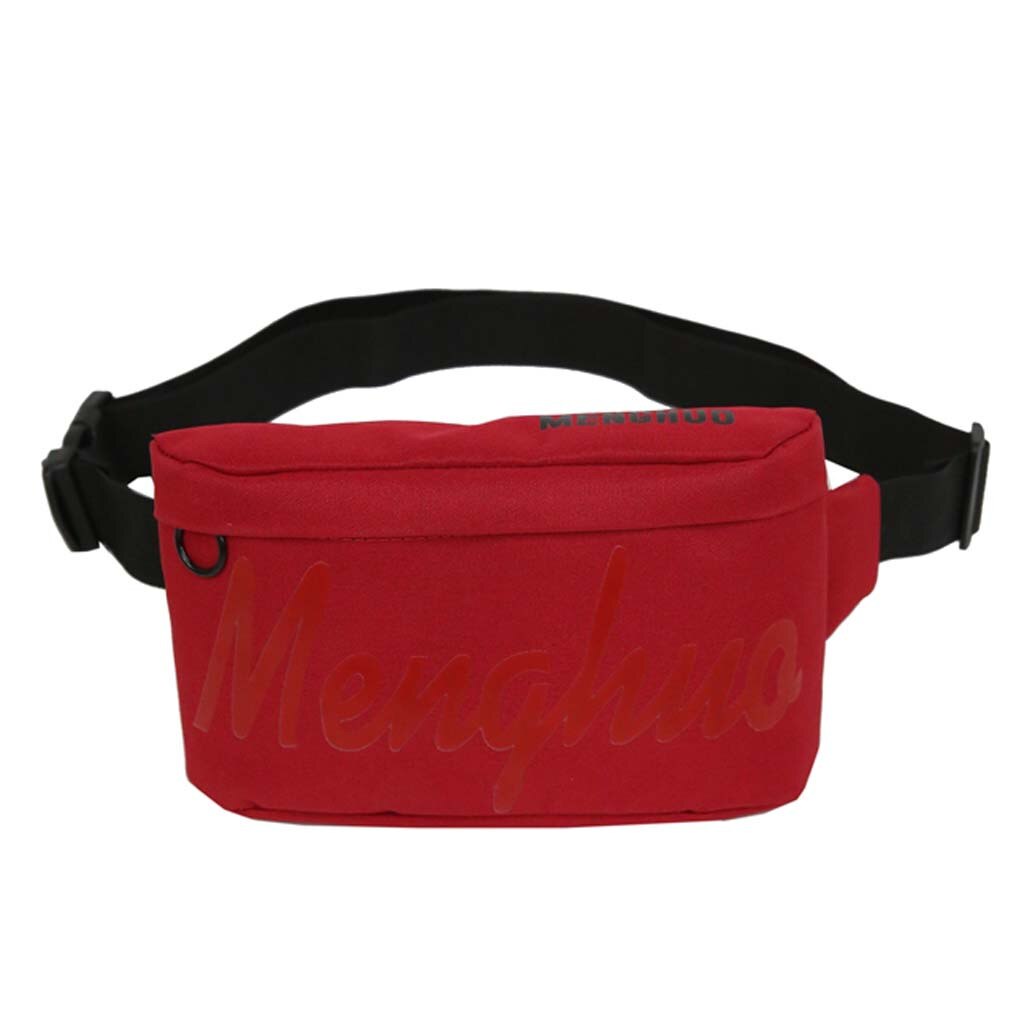 fanny pack for women Casual Ladies Pockets waist Bag women's belt bag Unisex sac banana femme: Red
