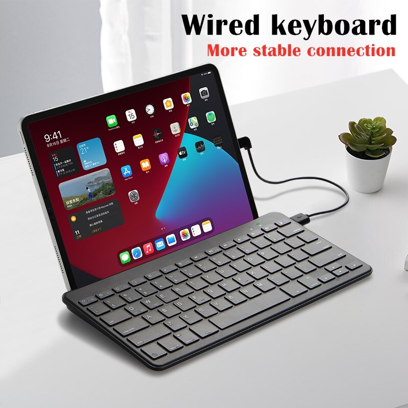 Wired tastatur Für iPad Pro 12,9 11 tablet USB C Verdrahtete Protable Halter Ultra-Dünne Leise tastatur für iPad Air 4 10,9