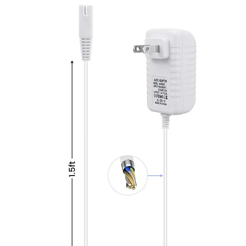 EU/US Plug Oplader Voor Waterpik WP360W 360C 440C 440 W 450EC 450 W 450C 460 W 460C 465 W 550 W 550C Netsnoer Twee Prong Adapter