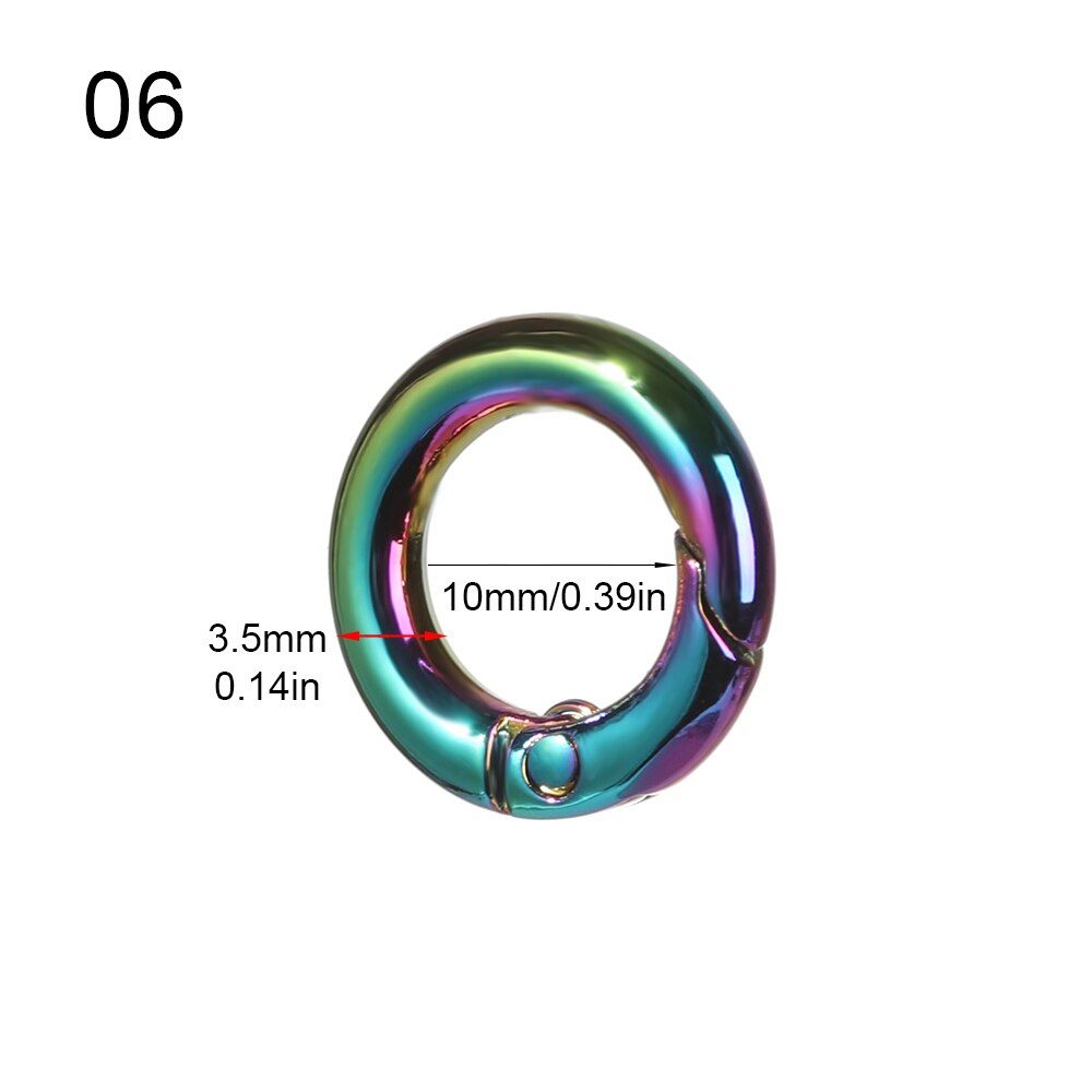 Snap Clasp Trigger Luggage Leathercraft Spring Gate Belt Strap Buckle Dog Chain Clip Metal Heart Ring Openable Keyring: 6