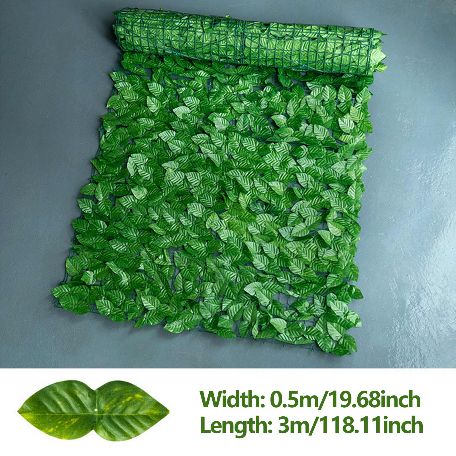 Privacy Fence Screen, Artificial Leaf Hedges Fence Wall Panel Screen Decoration for Home Garden Backyard Decor 20x118in