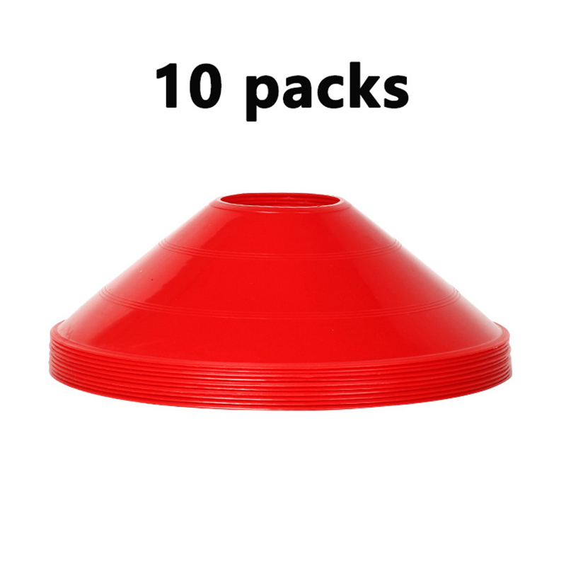 10 Stuks Kegel Set Voetbal Trainingsapparatuur Voor Kid Pro Disc Kegels Agility Oefening Obstakels Vermijden Sport Training Accessoires: YELLOW