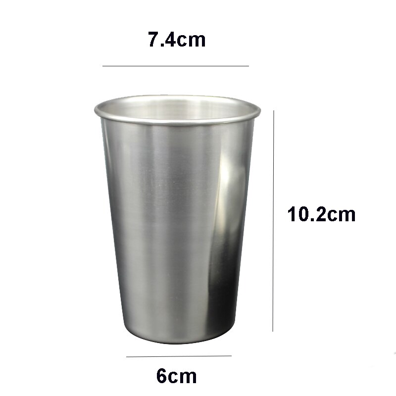 1 stk 300ml drikkeglass shotglass i rustfritt stål kopper vin øl kopper whisky krus til hjemmet restaurant bar utendørs reiser