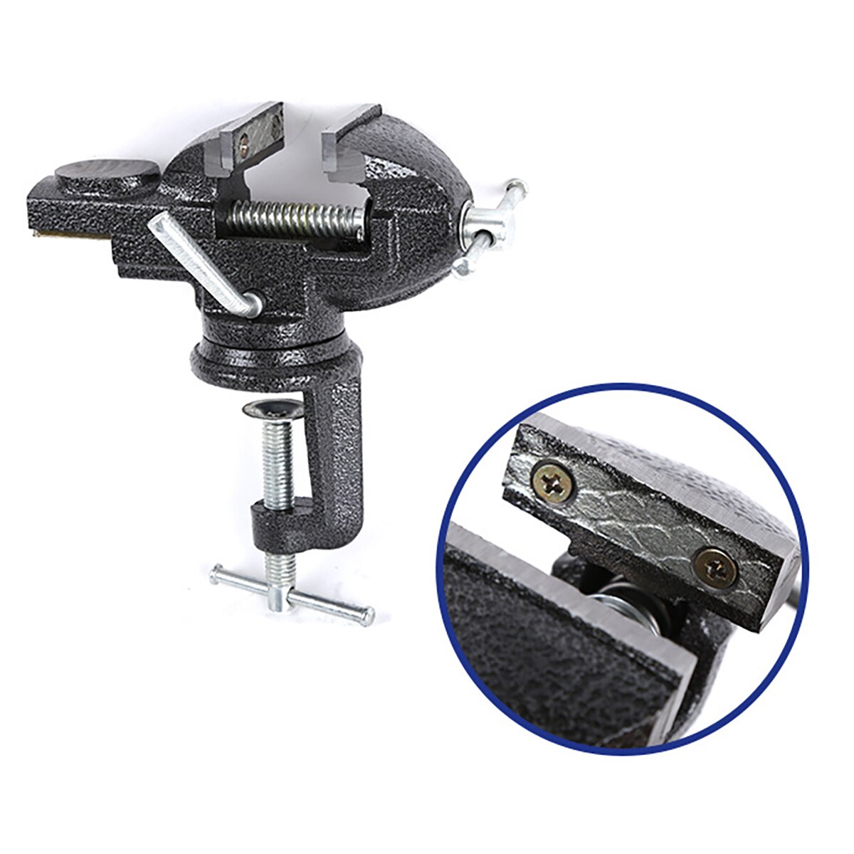 70mm Jaw Width Bench Vise Heavy Table Vise Universal Vise Desktop Vise Multifunctional 360 degree clamp fixture Hand Tool Access