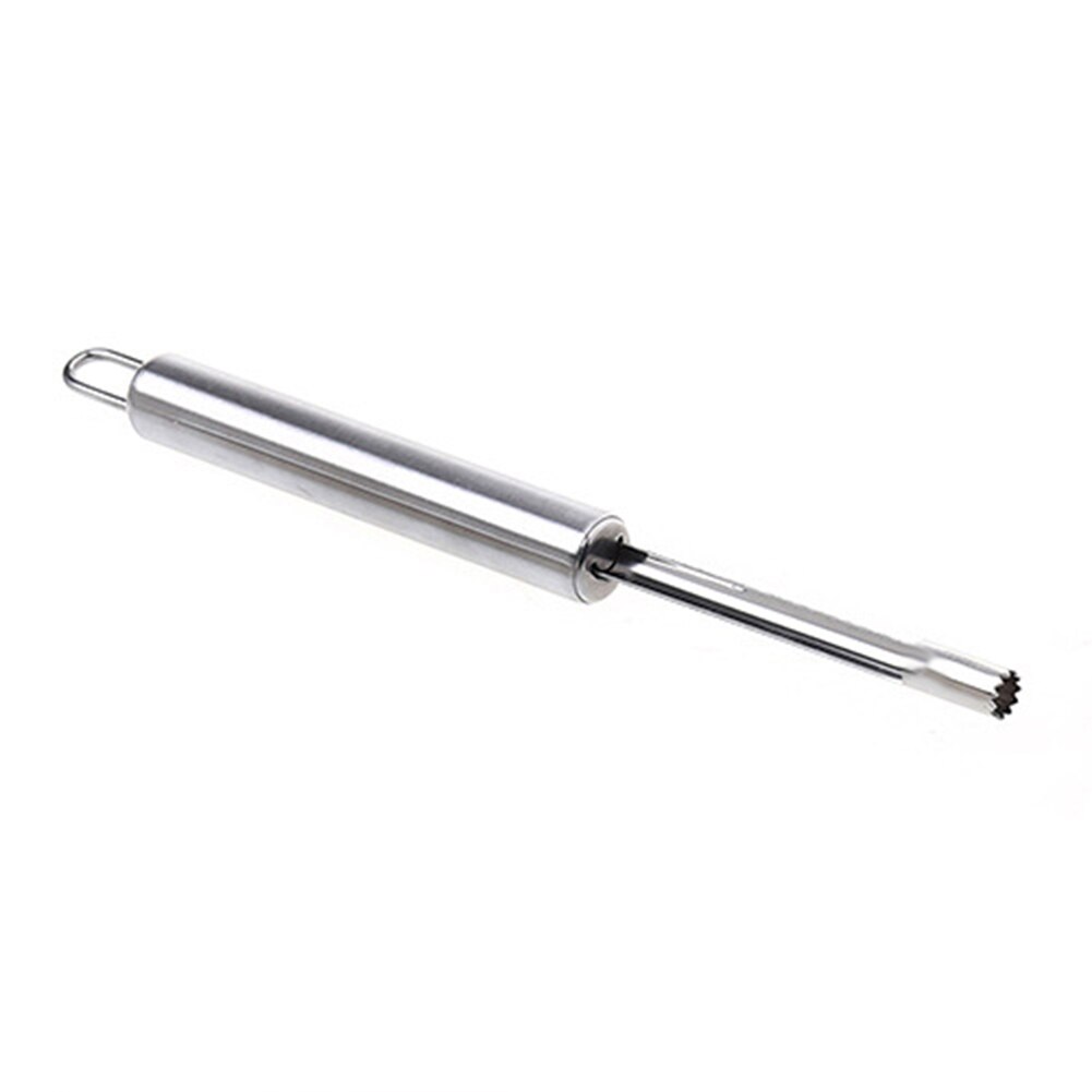 Apple Corer Pitter Pear Bell Seed Remover pepper Twist Fruit Core Remove Pit Kitchen Tool Gadget Stoner: Silver 8mm
