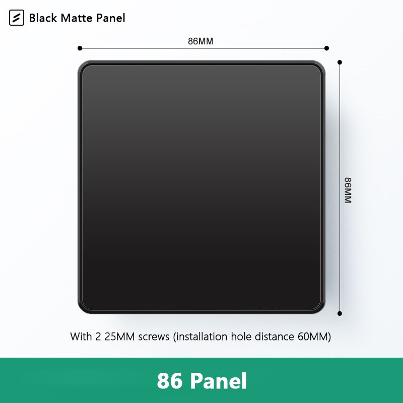 Atlectric Usb Wall Socket EU Standard Electrical Socketes Black Large Plastic Panel Multi-function Socket With Switch AC110-250V: 86PANEL