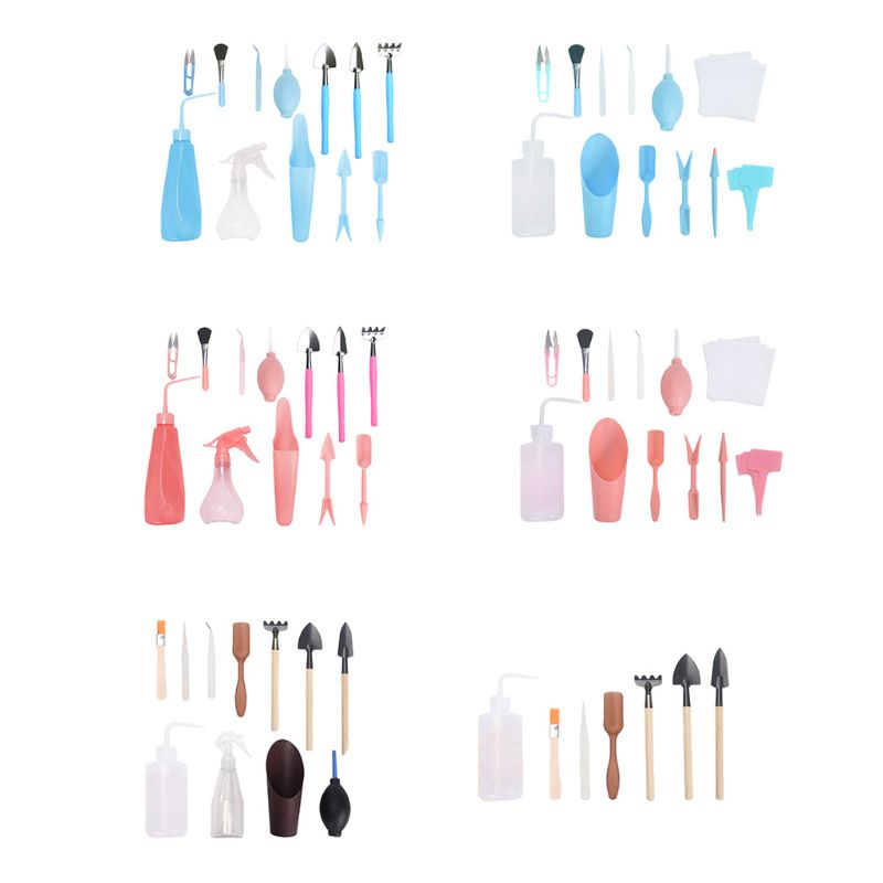 Mini Garden Tools Sets Succulent Plants Bonsai Miniature Planting Flower Gardening Tools Combination Packages