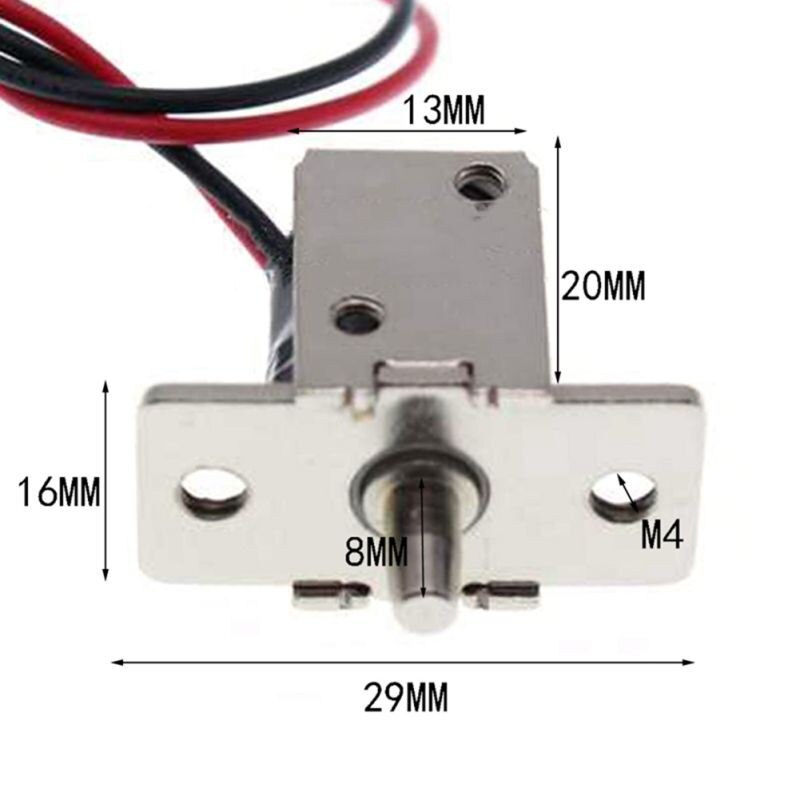 Dc 12V 0.5A Mini Elektrische Magnetische Kabinet Bolt Push-Pull Lock Release Vergadering Solenoid Toegangscontrole