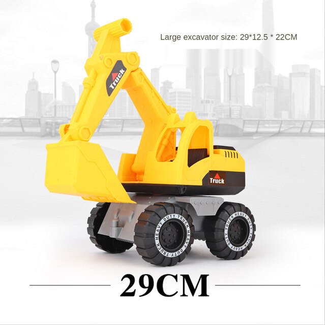 Excavator Packaged Combination Ultra Large Model Engineering Vehicle Toy Children Dredging Tool Baby Women's Boy Dune Buggy: Large thickened excavator  random gift of a medium engineering vehicle