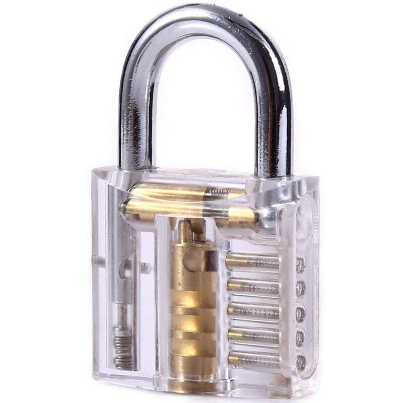 Mini Transparent Visible Pick Cutaway Practice Padlock Lock for For Locksmith