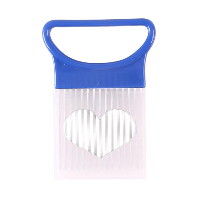 Multipurpose Ui Slicer Tool Met Bescherming Cover Assistent Snijden Ui Insert Apparaat Handleiding Groente Chopper Snijden T8NE: Blue