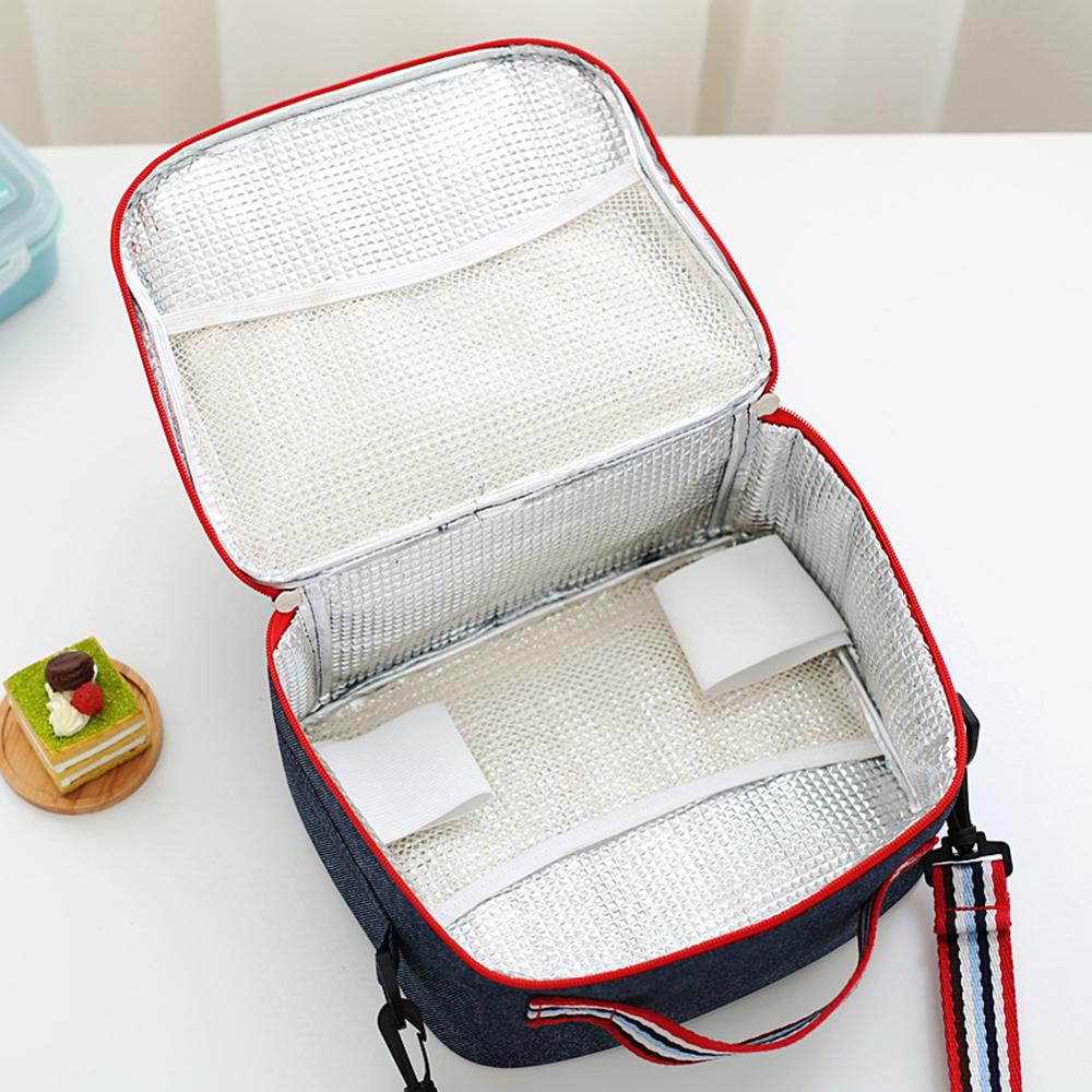 Mittagessen Tasche Neue Thermische Isolierte Lunch Box Tasche Kühltasche Bento Beutel Mittagessen Behälter Schule Lebensmittel Lagerung Taschen