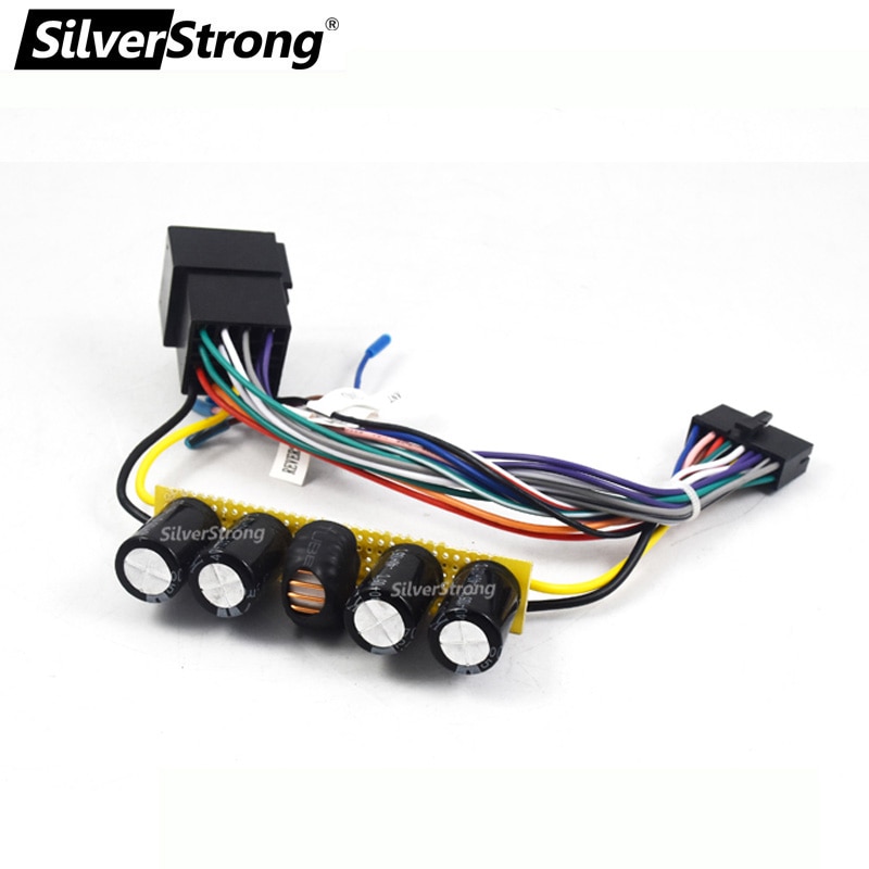 Silverstrong støjeliminator støjreducerende filterlydindstilling med kondensatorrelæ for at fjerne el-støj til bil-dvd