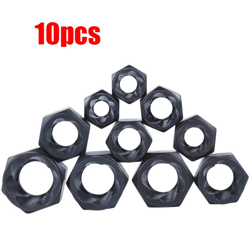 13Pcs Impact Beschadigd Bout Moer Remover Extractor Socket Tool Set Moer Verwijderen Winterkoninkje: 10PCS
