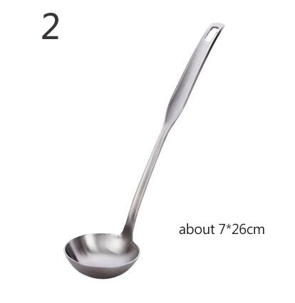 Edelstahl Verdickung Sieb Filter Öl Löffel Griff Suppe Heißen Topf Löffel Küche Gemüse Sieb Kochen Werkzeug: 2