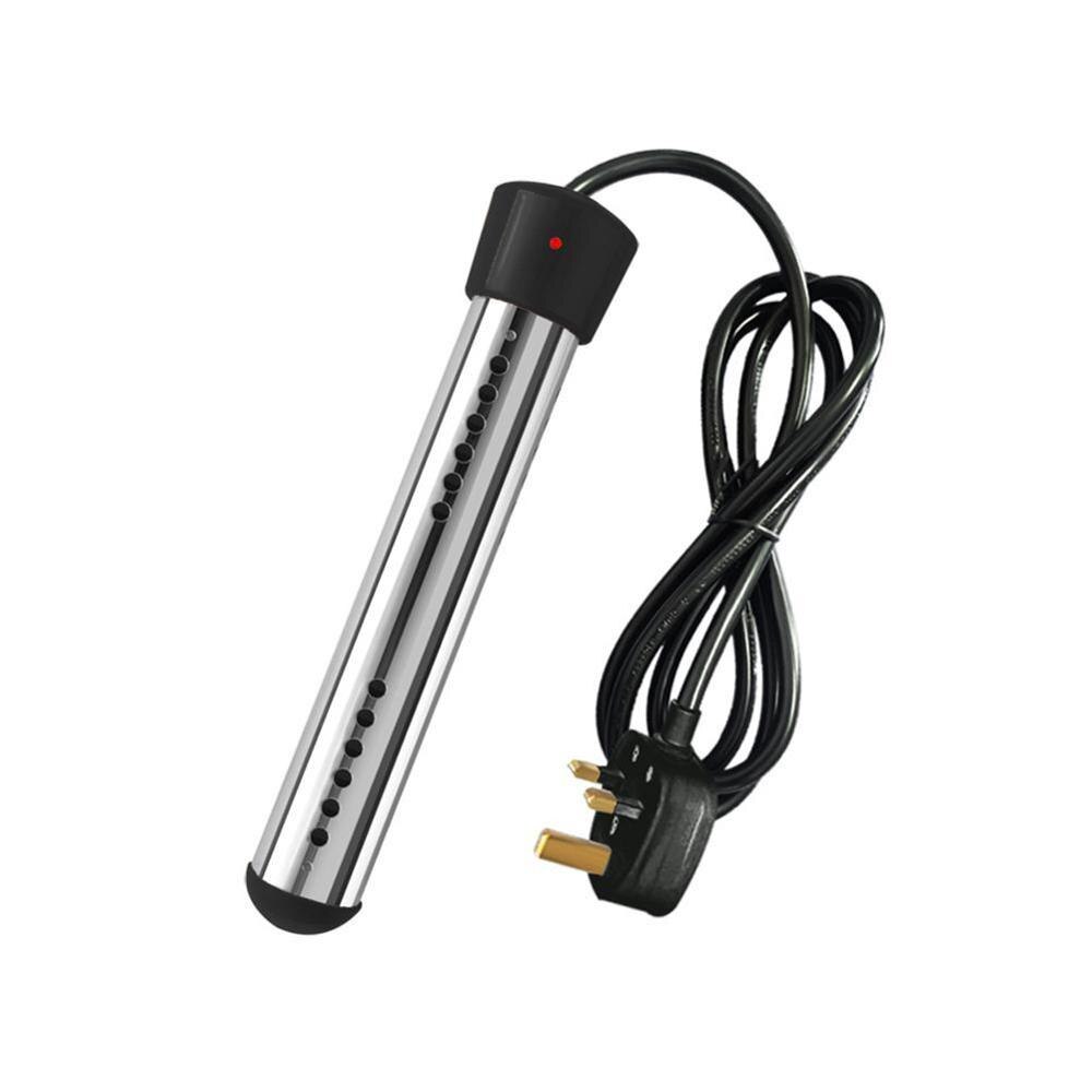 1500W Stainless Steel Electric Water Heater Boiler Immersion US Portable Plug Element Water Heating Suspension C8F7: Black / European