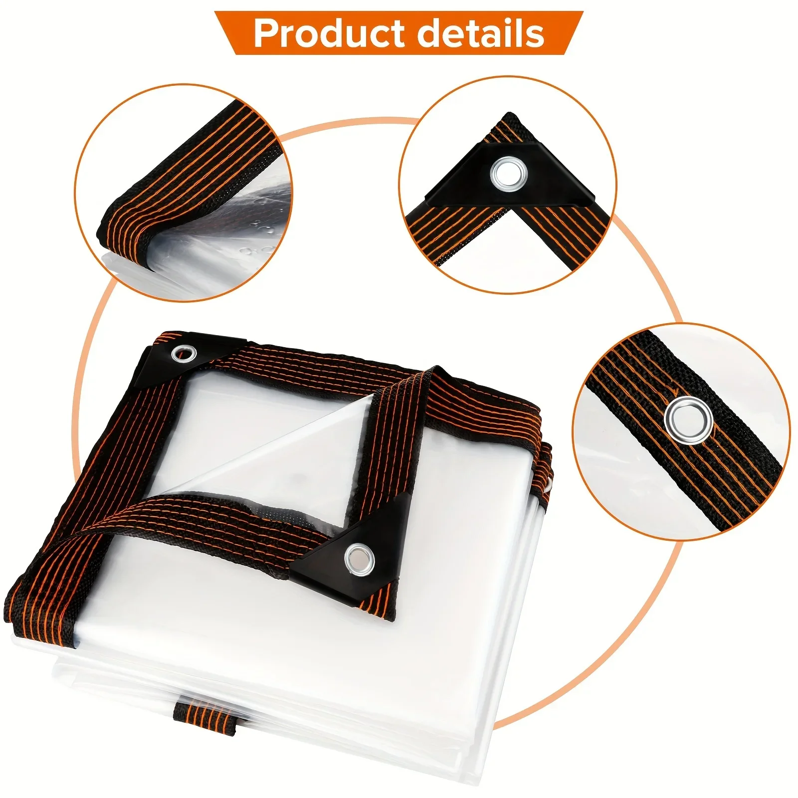 Film plastique Transparent imperméable, couverture étanche pour serre, balcon, plantes, tente isolante, terrasse extérieure, Protection UV