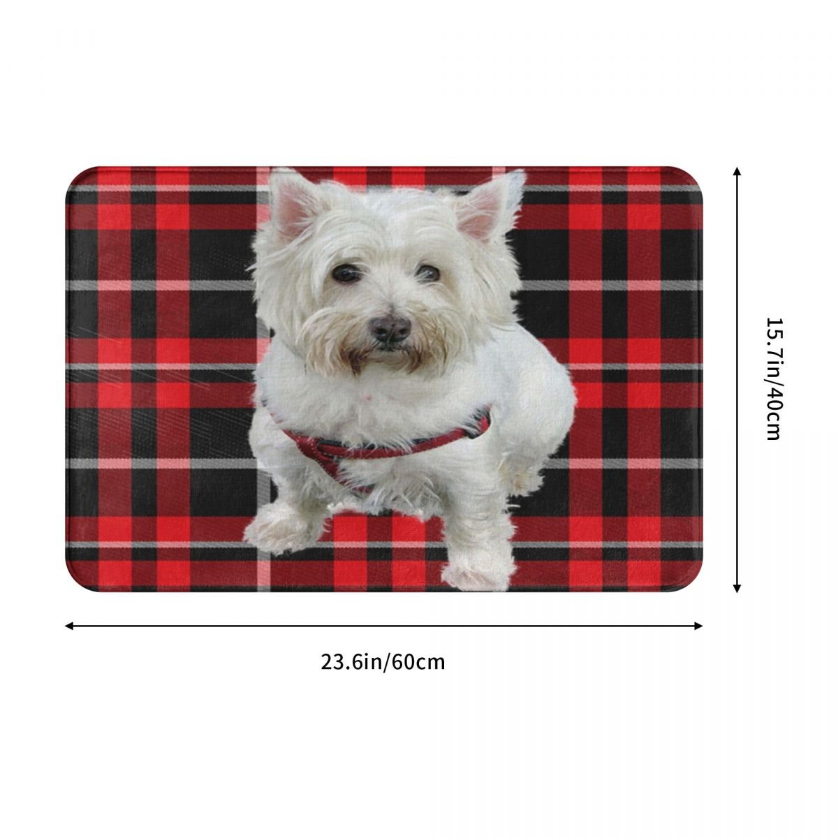 West Highland Terrier Hond Leuke Puppy Deurmat Badkamer Welkom Polyeste Ingang Balkon Mat Anti-Slip Vloer Tapijt Voet Pad