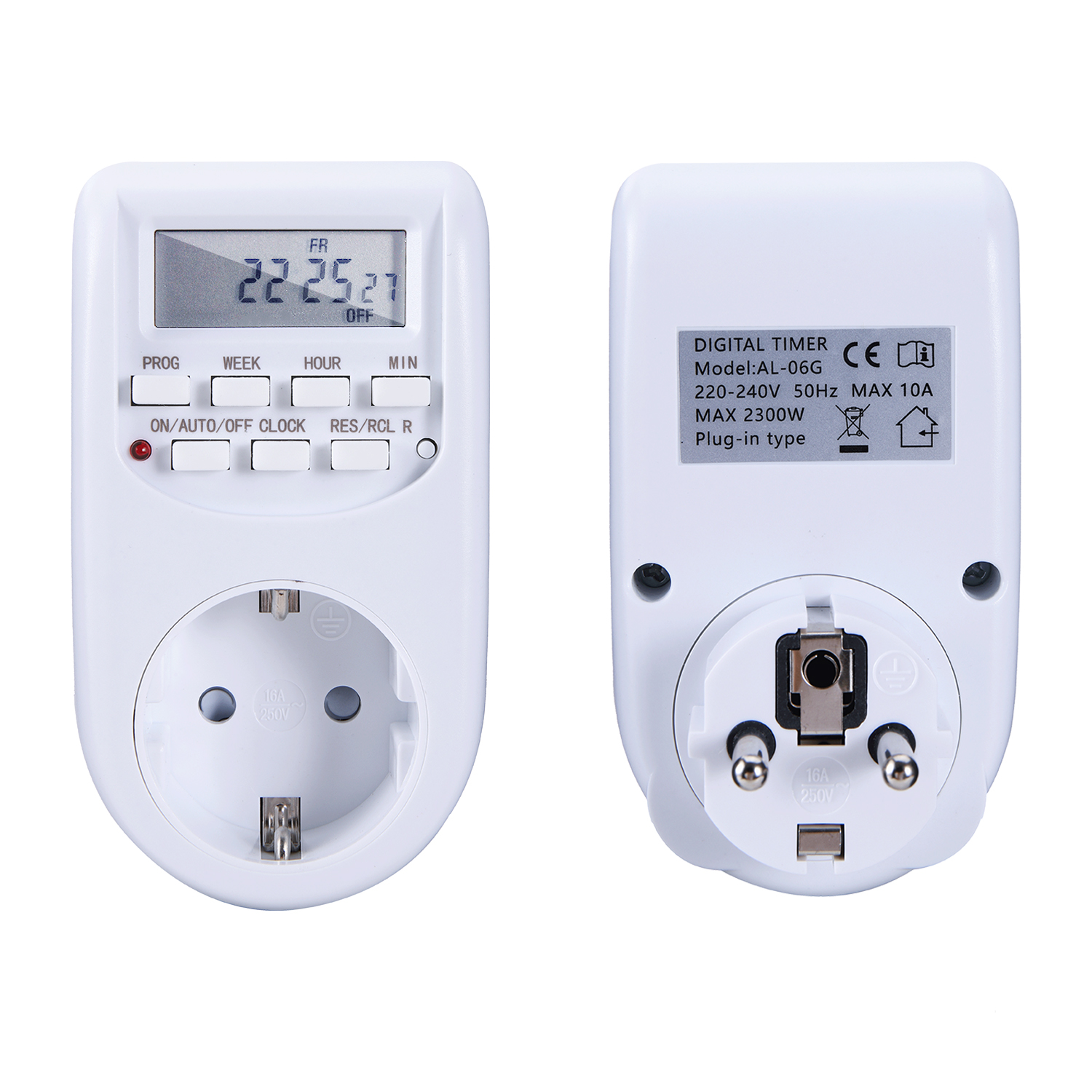 Eu-plugg tidsbryter energisparende uketimer programmerbar digital timer 220v-240v 50hz hage automatisk vanningstidskontakt