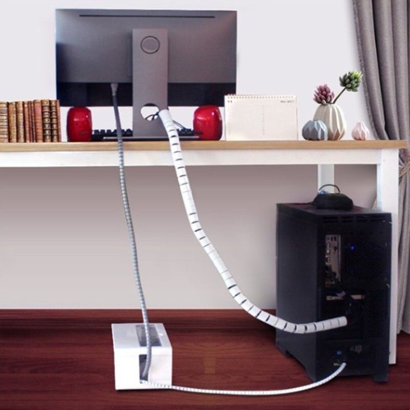 8/10 M Draad Opslag Flexibele Buis Computer Automotive Wire Power Cable Desktop Opslag Bescherming Kabel Case Orginzer Gereedschap