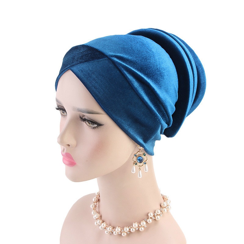 Pañuelo mujer musulmana de terciopelo de Color liso, hiyabs para mujer, turbante, gorro, cubierta de algodón, gorro interior de hiyab, prenda Islámica para la cabeza, sombrero debajo de la bufanda