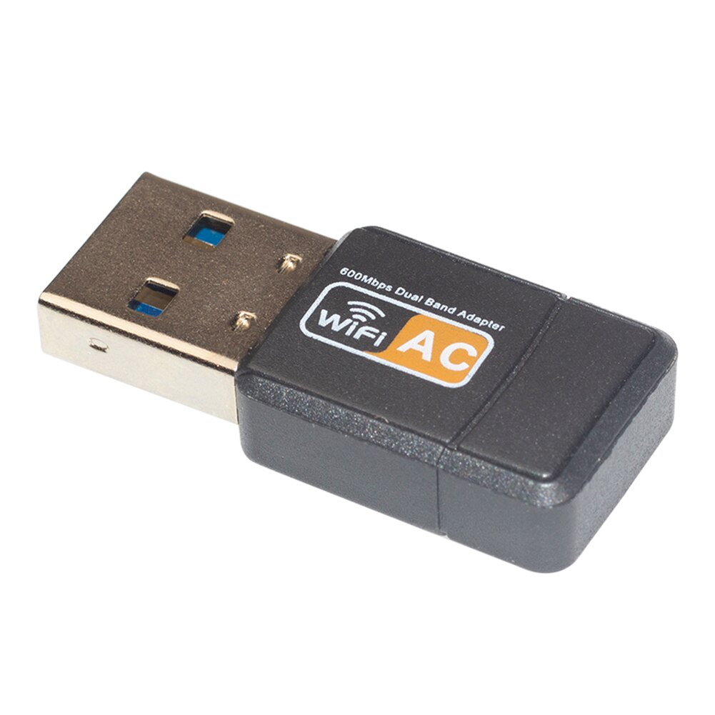Portable 600Mbps USB 2.0 WiFi Adapter High-speed 802.11ac Wireless Adapter 2.4GHz 5GHz Dual Band Ethernet Network Card Receiver