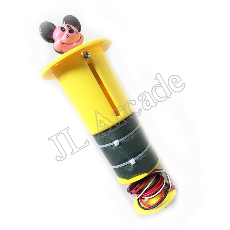 Accesorios para máquinas de juego de hámster, bricolaje, cabeza de ratón de dibujos animados, rana, cilindro de plástico, juego de Arcade: Borgoña